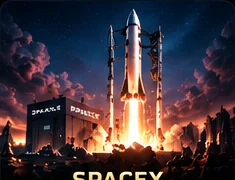 Rocket launching into space